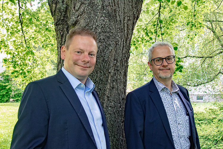 Foto vom Vorstand der FROHE ZUKUNFT Wohnungsgenossenschaft Herr Dr. Thomas Schlegel und Herr Matthias Kirchner